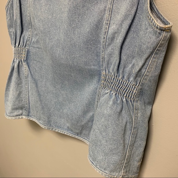 Vintage 1990s Gitano Denim Jean Vest Jacket LRG - Picture 8 of 10